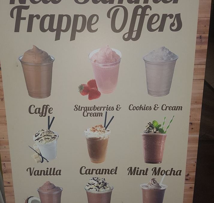 Summer frappe menu is back at Caffe Dolce