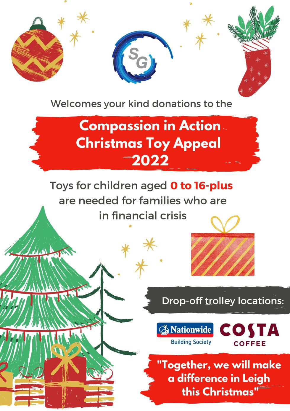 Christmas Charity Toy Appeal Spinning Gate Shopping Centre